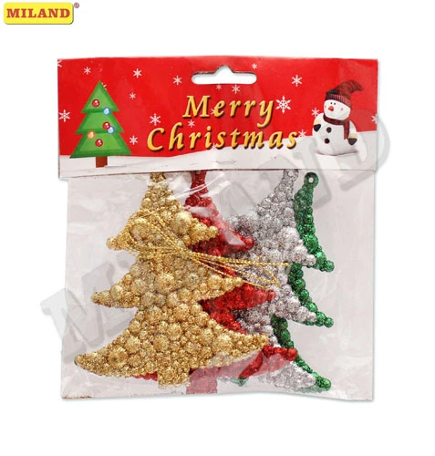 Набор ёлочных подвесок "Новогодние ёлочки" 9,5 см 4 шт НУ-8320 Набор ёлочных подвесок "Новогодние ёлочки" 9,5 см 4 шт НУ-8320