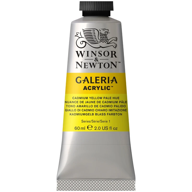 Краски акриловые Winsor&Newton "Galeria", 60 мл, туба, бледно-желтый