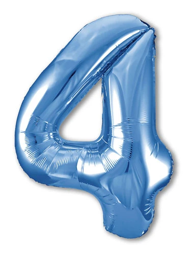 Шар Agura Slim Синий цифра 4 (40'-102см) 756416