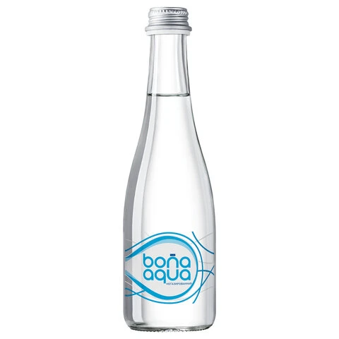 Вода негазированная питьевая BONA AQUA (БонаАква) 0,33 л, стеклянная бутылка,