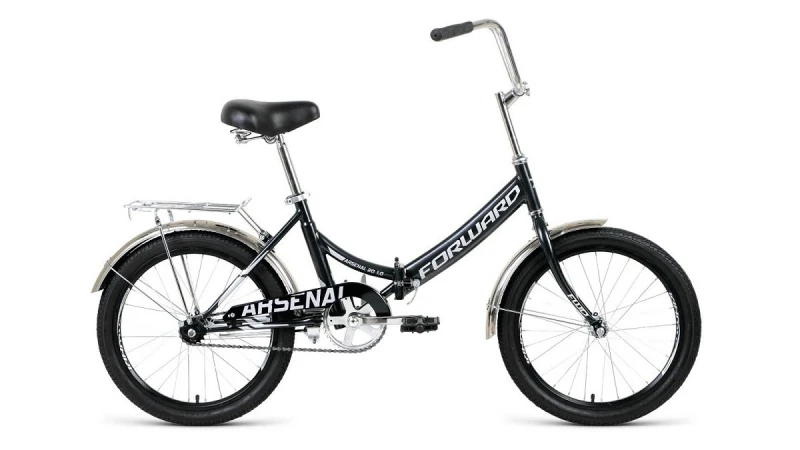 Велосипед 20" FORWARD ARSENAL 1.0 (1-скорость) 2020-2021 черный/серый