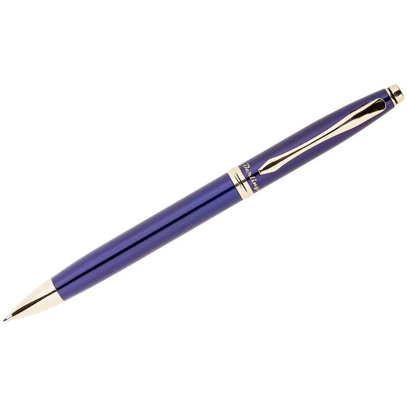Ручка шариковая "Silver Luxe" синяя, 0,7мм, корпус синий/золото,