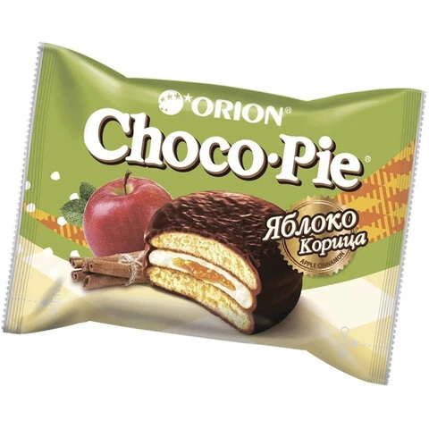 Печенье ORION "Choco Pie Apple-Cinnamon" яблоко корица 360 г (12 штук