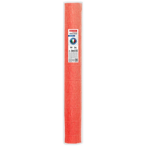 Бумага гофрированная (ИТАЛИЯ) 180 г/м2, оранжевая (581), 50х250 см, BRAUBERG