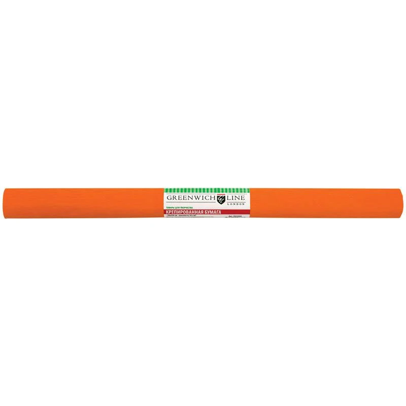 Бумага крепированная 50*250 см, 32 г/м2, оранжевая, в рулоне: CR25020 штр.: 