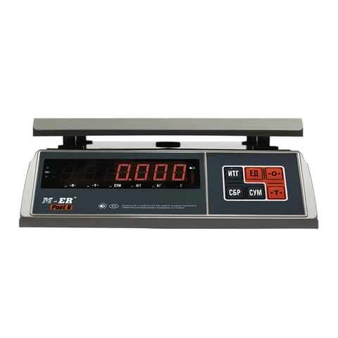 Весы фасовочные MERTECH M-ER 326AFU-6.01, LCD (0,005-6 кг), дискретность 0,1 г,