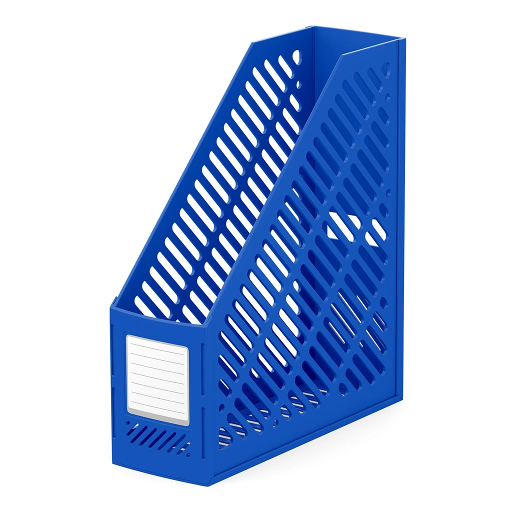 Подставка для бумаг вертикальная пластиковая Erich Krause® Classic, 90мм, синий