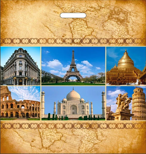 Пакет полиэтиленовый вырубной "Путешествие" (50*60 см) СП-4279