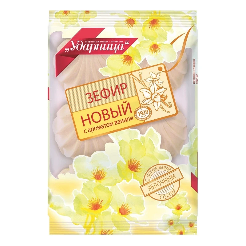 Зефир Новый с ароматом ванили Ударница, 160г