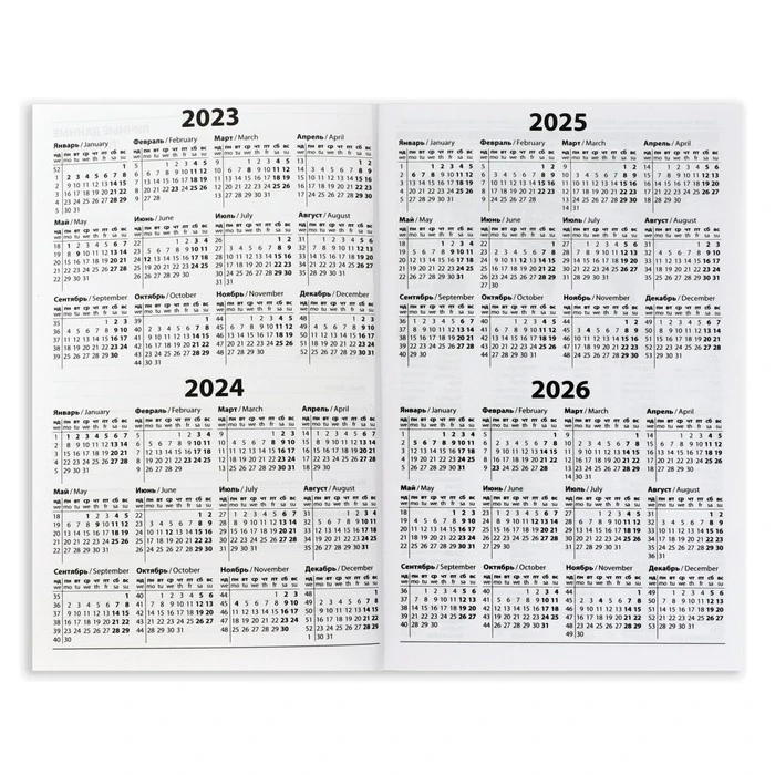 Ежедневник датированный 2023г, А5, 168 листов, бумвинил, Бордо