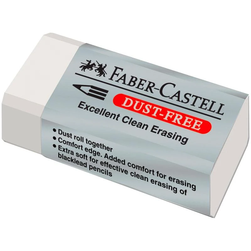 Ластик Faber-Castell "Dust Free", прямоугольный, картонный футляр,