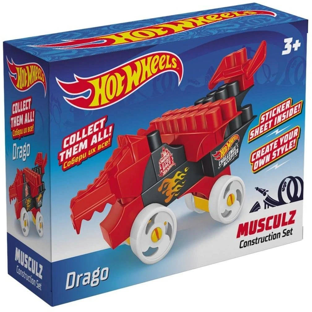 Конструктор Hot Wheels серия musculz Drago, 18 эл. 713