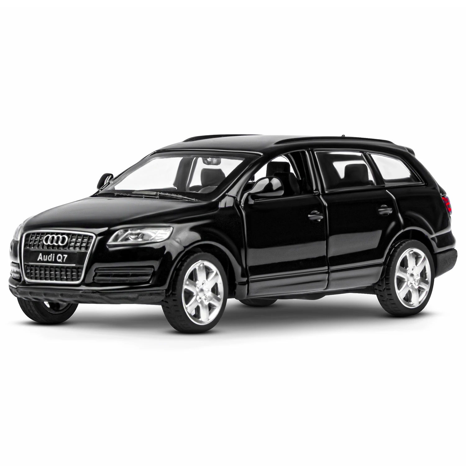 Машина металлическая 1:43 Audi Q7 двери открываются, цвет черный, инерция