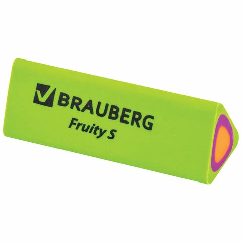 Ластик BRAUBERG "Fruity S", 44х15х15 мм, ассорти, термопластичная