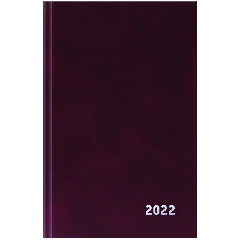 Ежедневник датированный 2022г., A5, 168л., бумвинил, OfficeSpace, бордовый