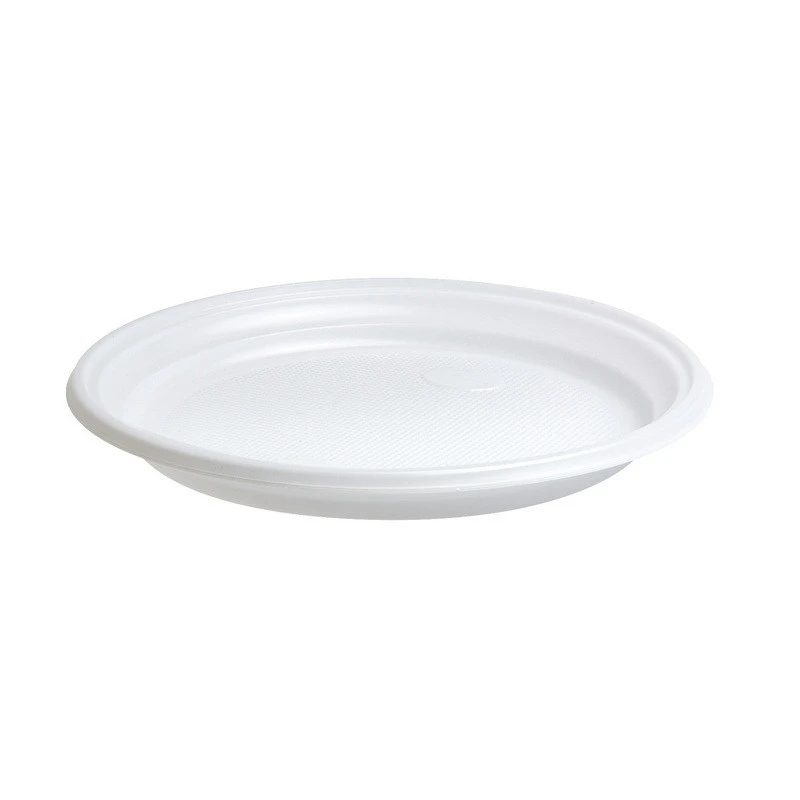 Тарелка одноразовая пластиковая белая (диаметр 210 -мм, 100 -штук