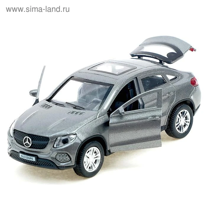 Машина металлическая инерционная Mercedes-Benz Gle Coupe, цвет серый, 12 см