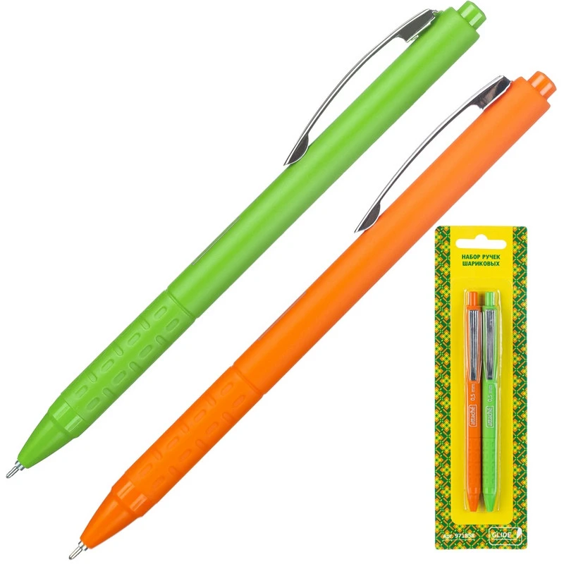 Набор шариковых ручек Attache 0,5мм,син,мас,авт,2 шт.катр.подл Набор шариковых ручек Attache 0,5мм,син,мас,авт,2 шт.катр.подл