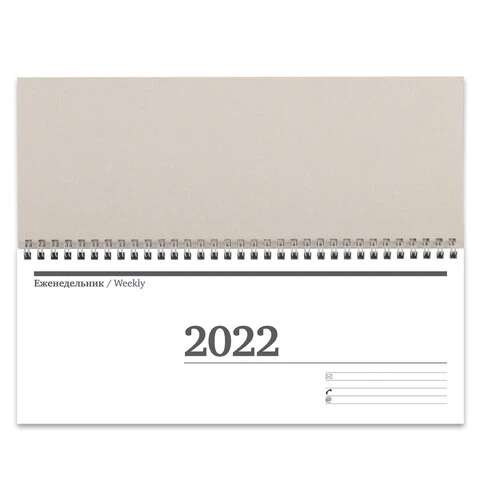 Планинг датированный 2022 (285х112 мм), STAFF, гребень, картонная обложка, 60 Планинг датированный 2022 (285х112 мм), STAFF, гребень, картонная обложка, 60