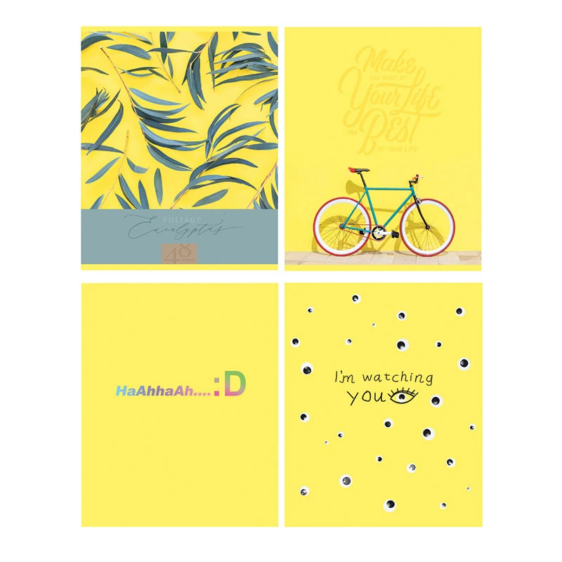 Тетрадь 48л., А5, линия BG "Yellow day", выб. лак