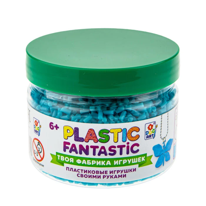 Plastic Fantastic. Гранулированный пластик 95 г, голубой с аксессуарами в