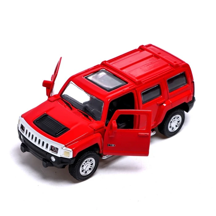 Машина металлическая 1:43 Hummer H3 двери открываются, цвет красный, инерция