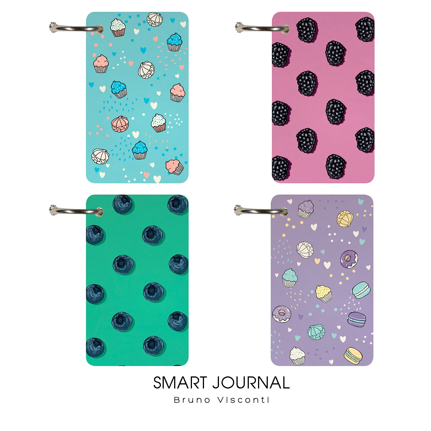 "SMART JOURNAL" 54 х 90мм, 110 Л, (4 ВИДА) ОТРЫВНОЙ БЛОК НА КОЛЬЦЕ