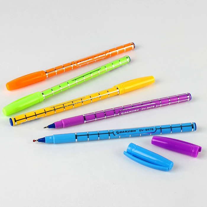 Ручка шариковая синяя "Darvish" корпус цветной ассорти