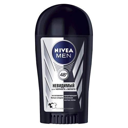 Део-дезодорант стик NIVEA MEN, Невидимый для черного и белого, 40 мл