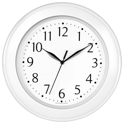 Часы настенные TROYKATIME (TROYKA) 122211201, круг, белые, белая рамка,