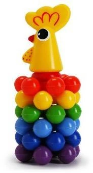 Пирамида Петушок с шариками, 19 см,в сетке, 8 дет. 9248 Пирамида Петушок с шариками, 19 см,в сетке, 8 дет. 9248