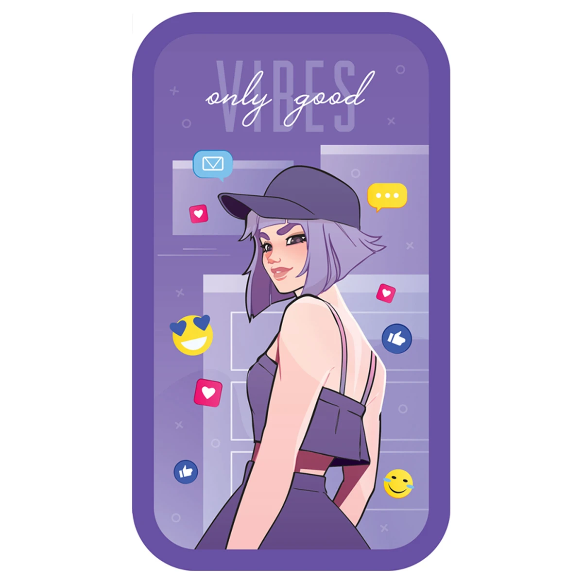 Пенал 3 отделения, 190*110 ArtSpace "Good Vibes", ламинированный