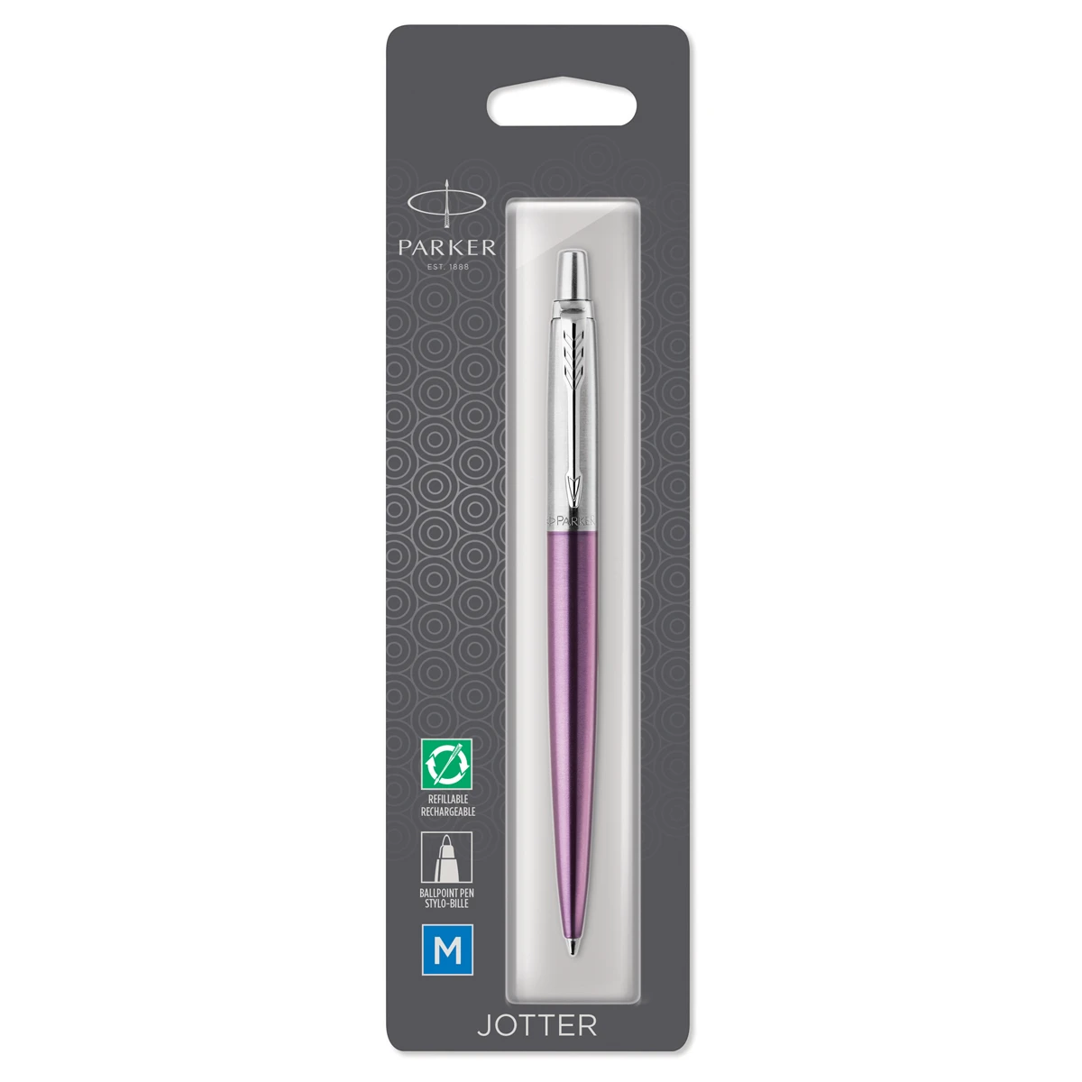 Ручка шариковая Parker "Jotter Victoria Violet Chrome CT" синяя,