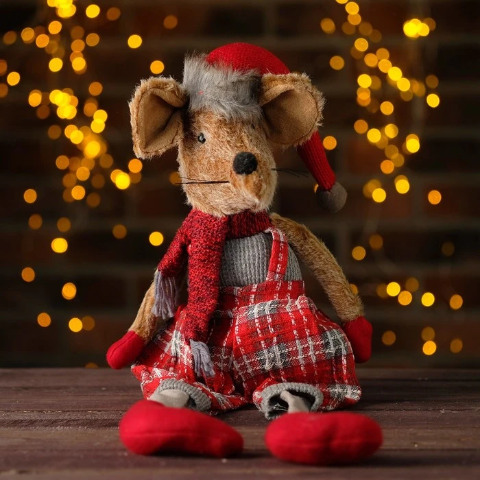 Мягкая игрушка «Мышка», красные ботиночки