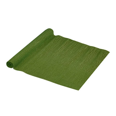 Бумага гофрированная (креповая) ДЛЯ ФЛОРИСТИКИ 110 г/м2, травяная, 50х250 см,