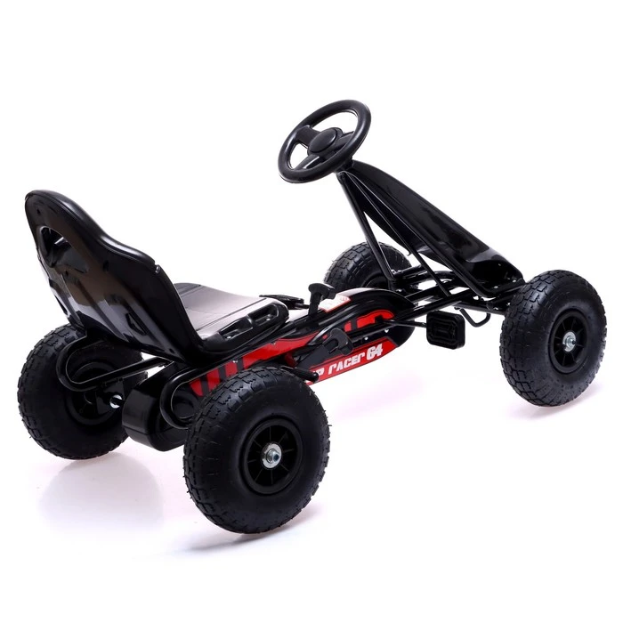 Веломобиль RACER, пневматические колеса, цвет чёрный Веломобиль RACER, пневматические колеса, цвет чёрный