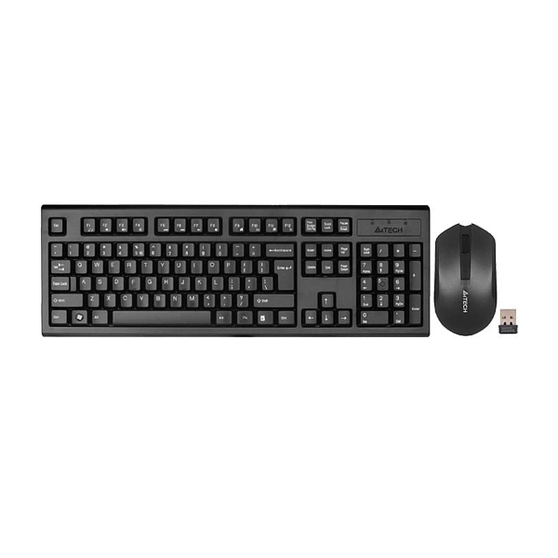 Набор клавиатура+мышь A4Tech 3000NS клав:черный, мышь:черный/USB/WLS/Multimedia