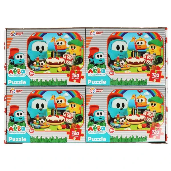 ГРУЗОВИЧОК ЛЁВА. Пазлы классические в коробке. Пазл 120 деталей. Умные игры ГРУЗОВИЧОК ЛЁВА. Пазлы классические в коробке. Пазл 120 деталей. Умные игры
