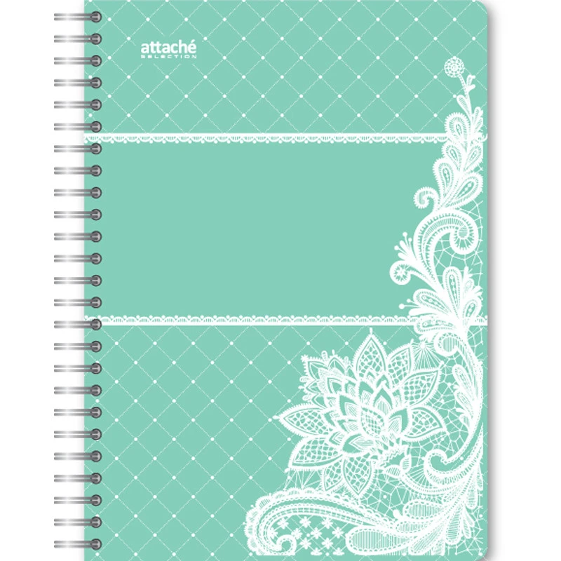 Бизнес-тетрадь 80л,А5,Амели,210х152мм,бирюзовый,80г/квм,тонир штр. 