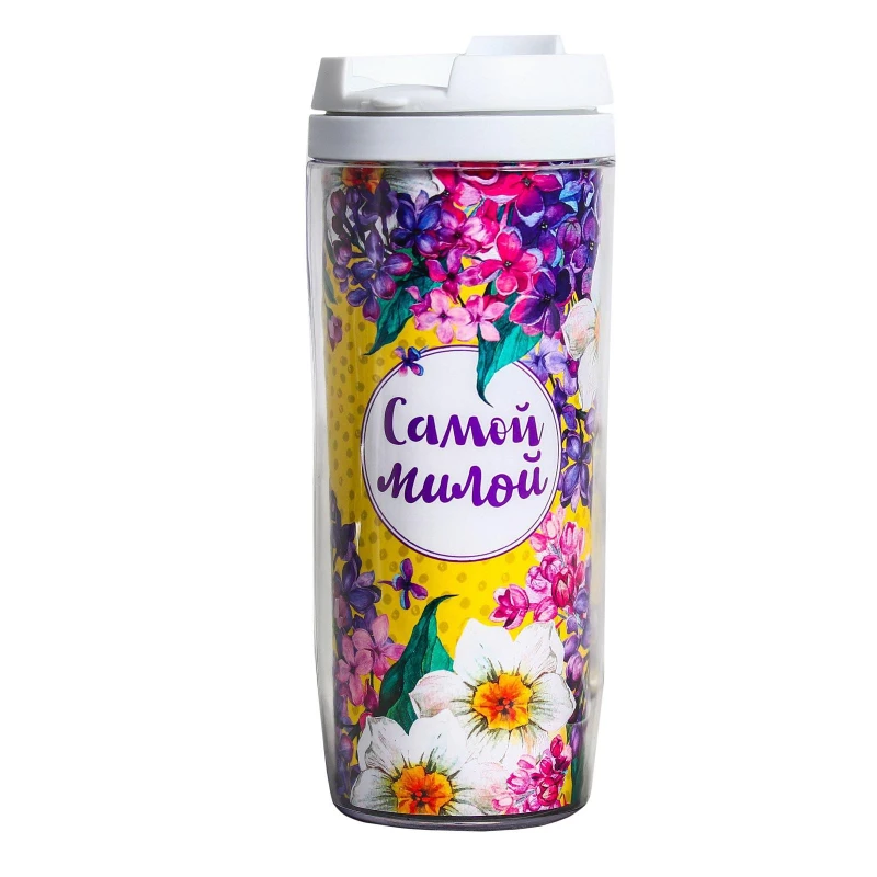 Чай черный "Самой милой": в термостакане 350 мл, с лимоном и мяты, 20