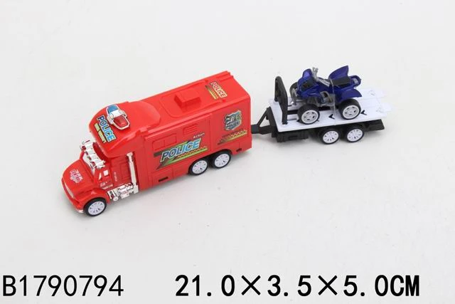 Транспорт инерционный (21 см) "Фургон с прицепом" (квадроцикл в