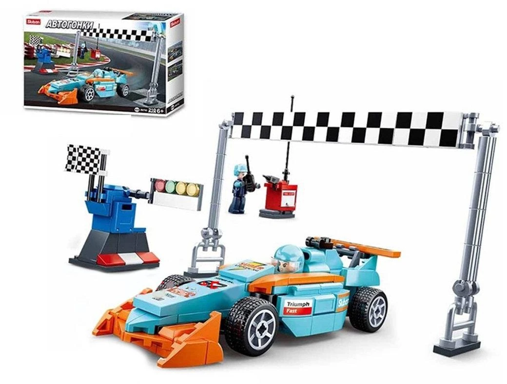Конструктор серии Автогонки, 318 деталей СОБРАН