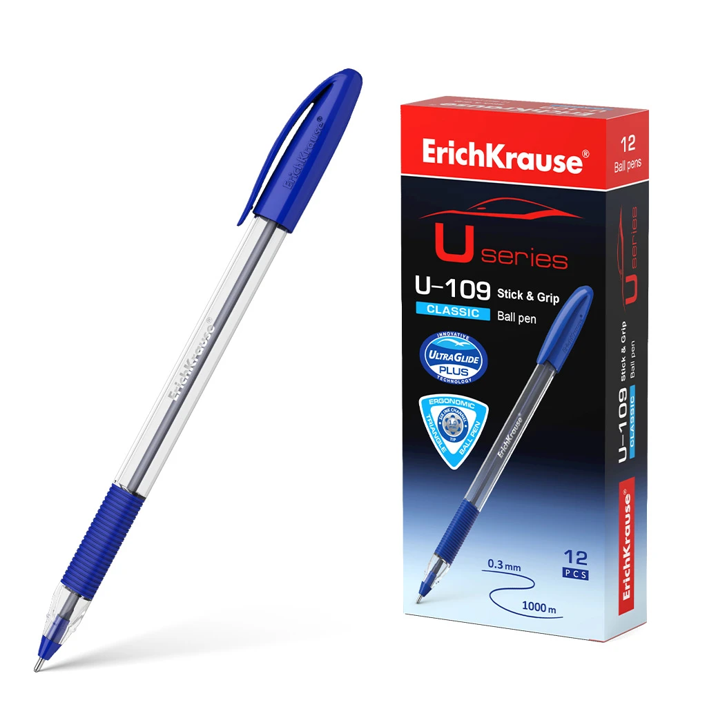 Ручка шариковая ErichKrause® U-109 Classic Stick&Grip 1.0, Ultra Glide