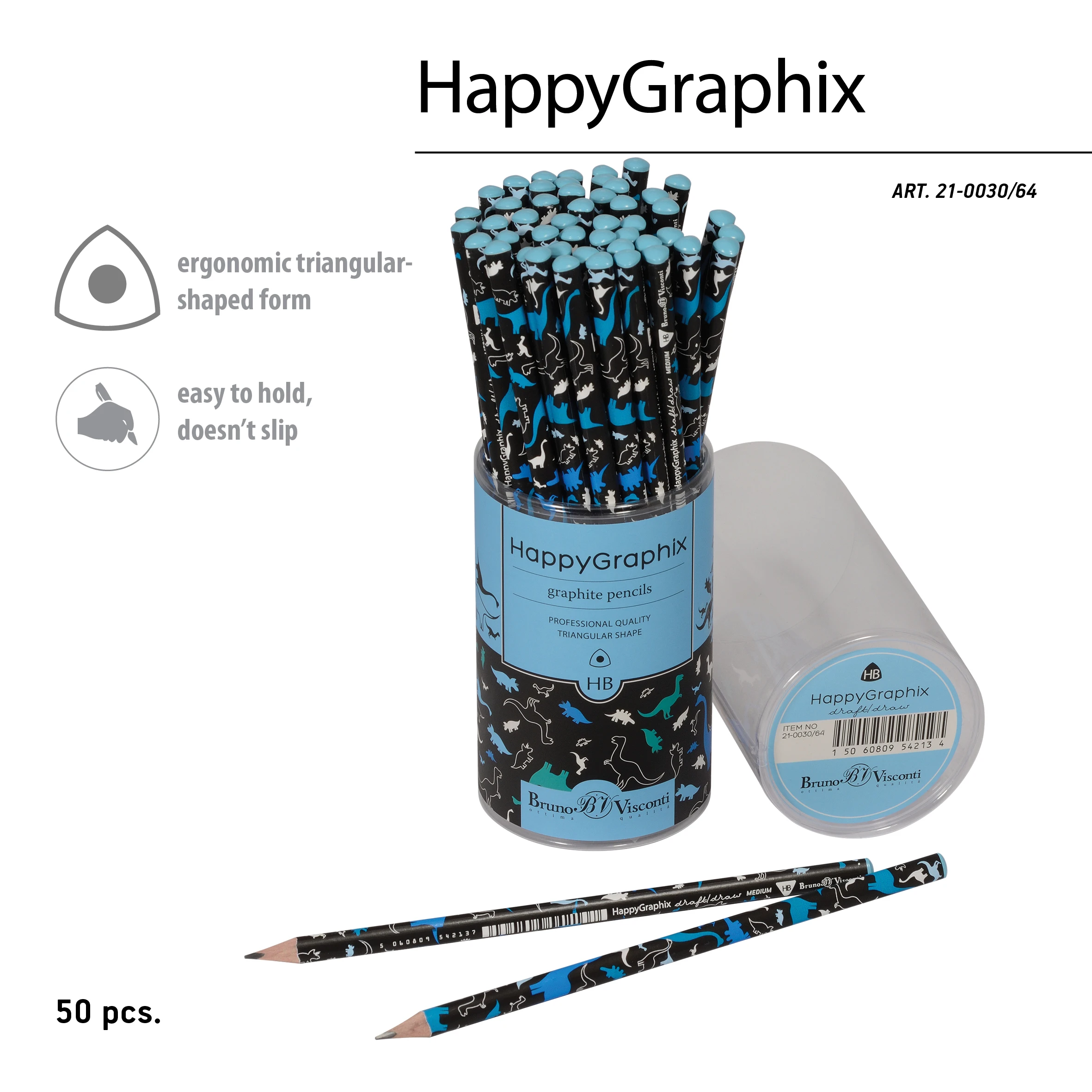 КАРАНДАШ ЧЕРНОГРАФИТОВЫЙ "HappyGraphix. Сказочные животные.