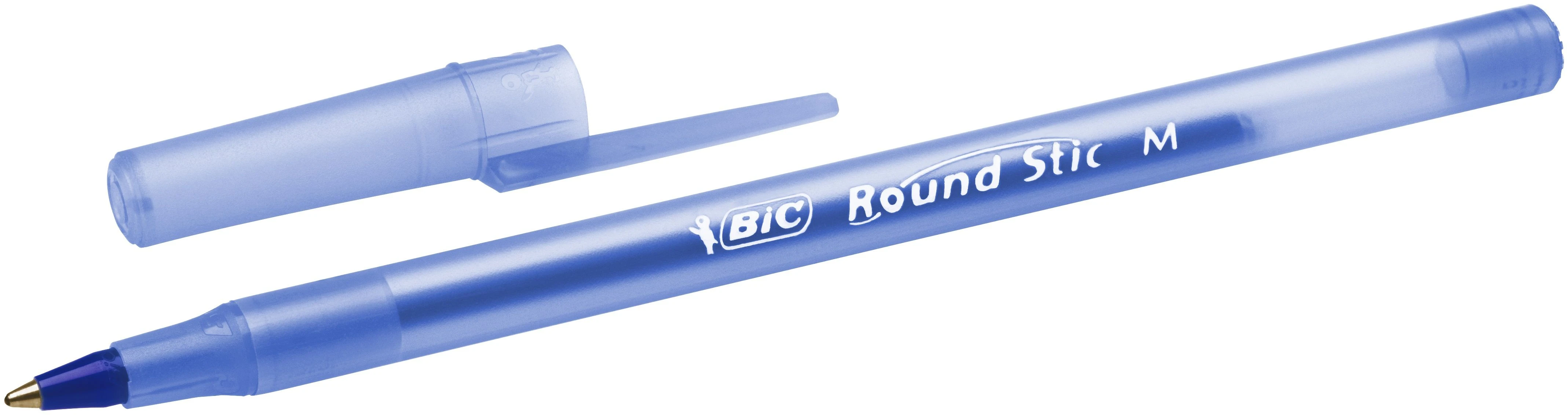 Ручка шариковая Bic ROUND STIC синий 1 мм синий кругл. корп. матовое