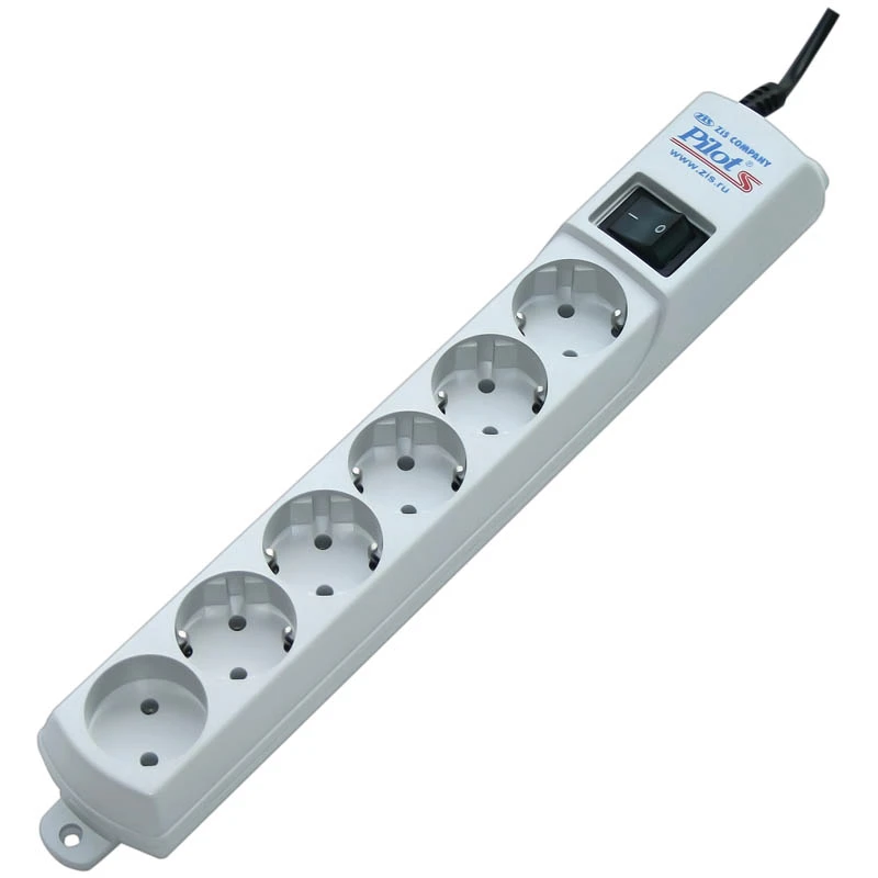 Сетевой фильтр Рilot S 6 розеток 7,0м, белый