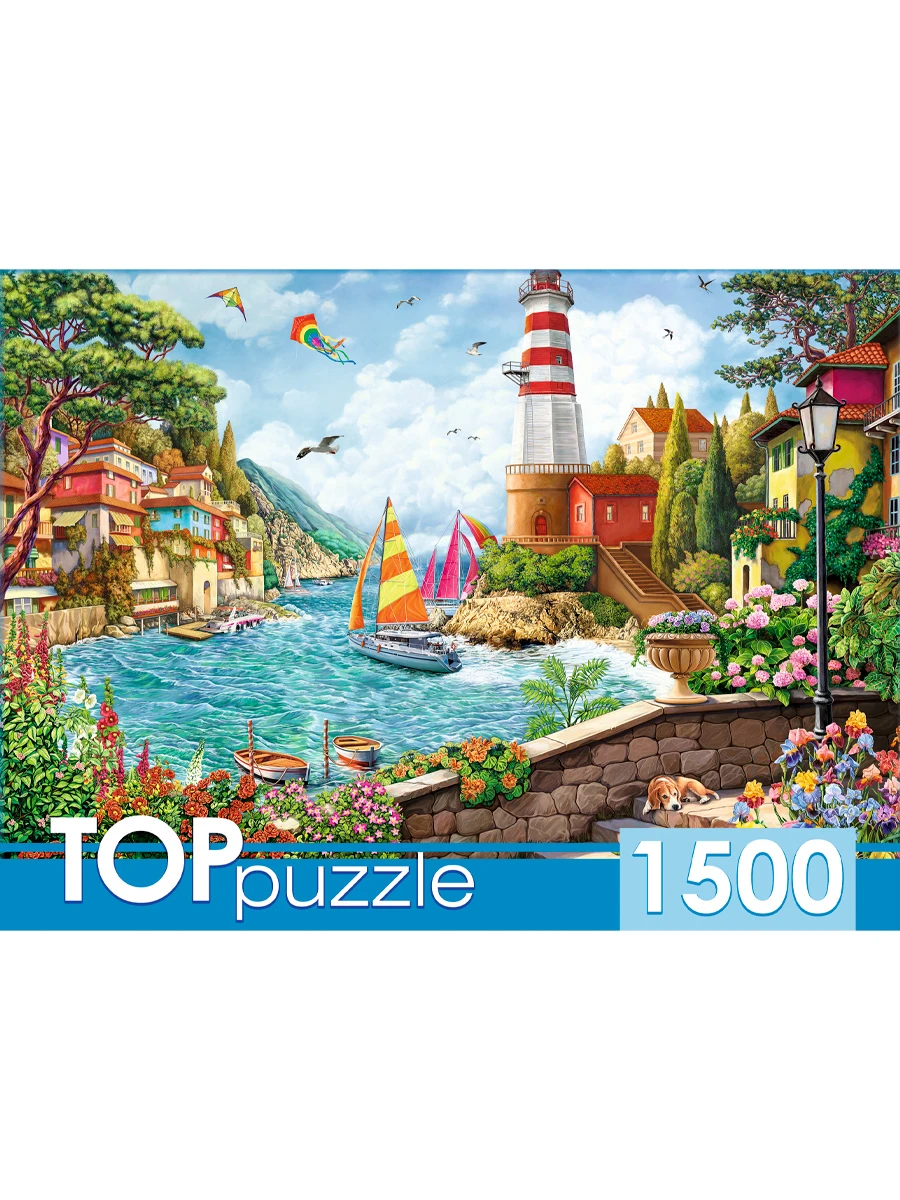 TOPpuzzle. ПАЗЛЫ 1500 элементов. ХТП1500-1589 Маяк в приморском городе