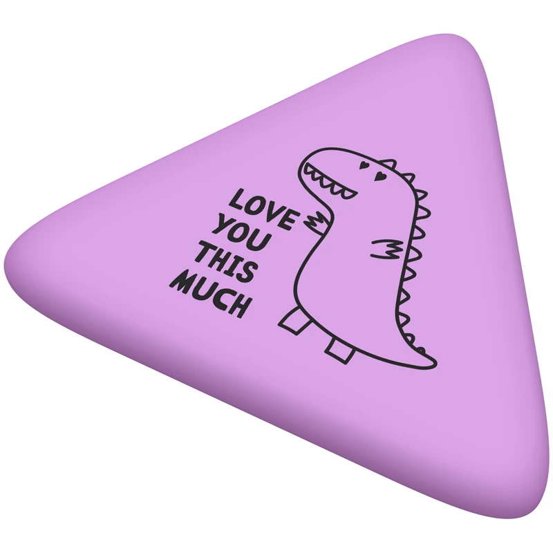 Ластик Berlingo "Dino", 4шт, треугольные, 50*44*7мм, блистер