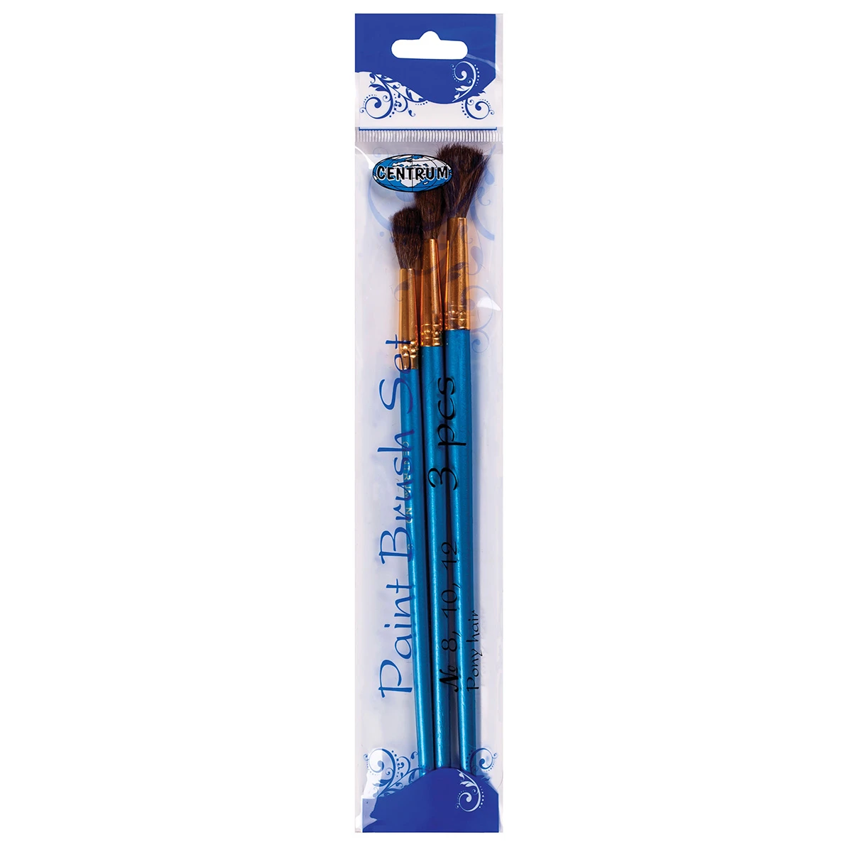 Арт.84681 Набор художественных кистей из шерсти пони 3 шт. №8,10,12, профиль