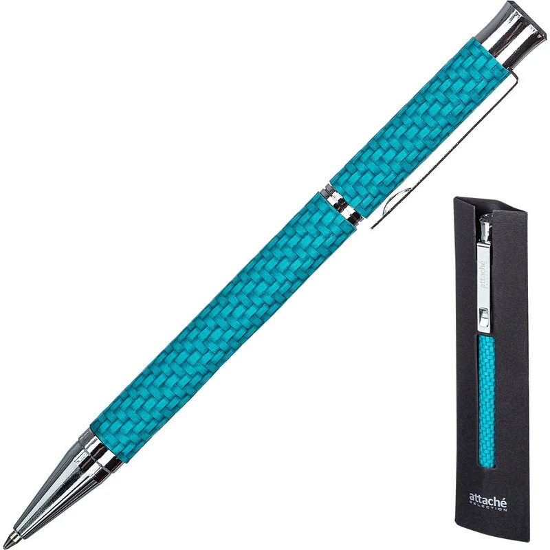 Ручка шариковая Attache Selection Cruise, автомат.синий, в черн.конверте